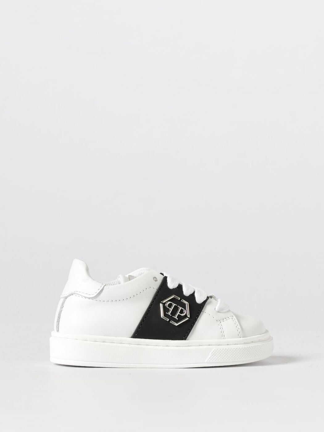 フィリップ 飾り気の無い PHILIPP PLEIN 坦々たるスニーカー スニーカー ボーイズ 白いこと Flat sneakers 83162 関税 貨物輸送無料 2026SS gi