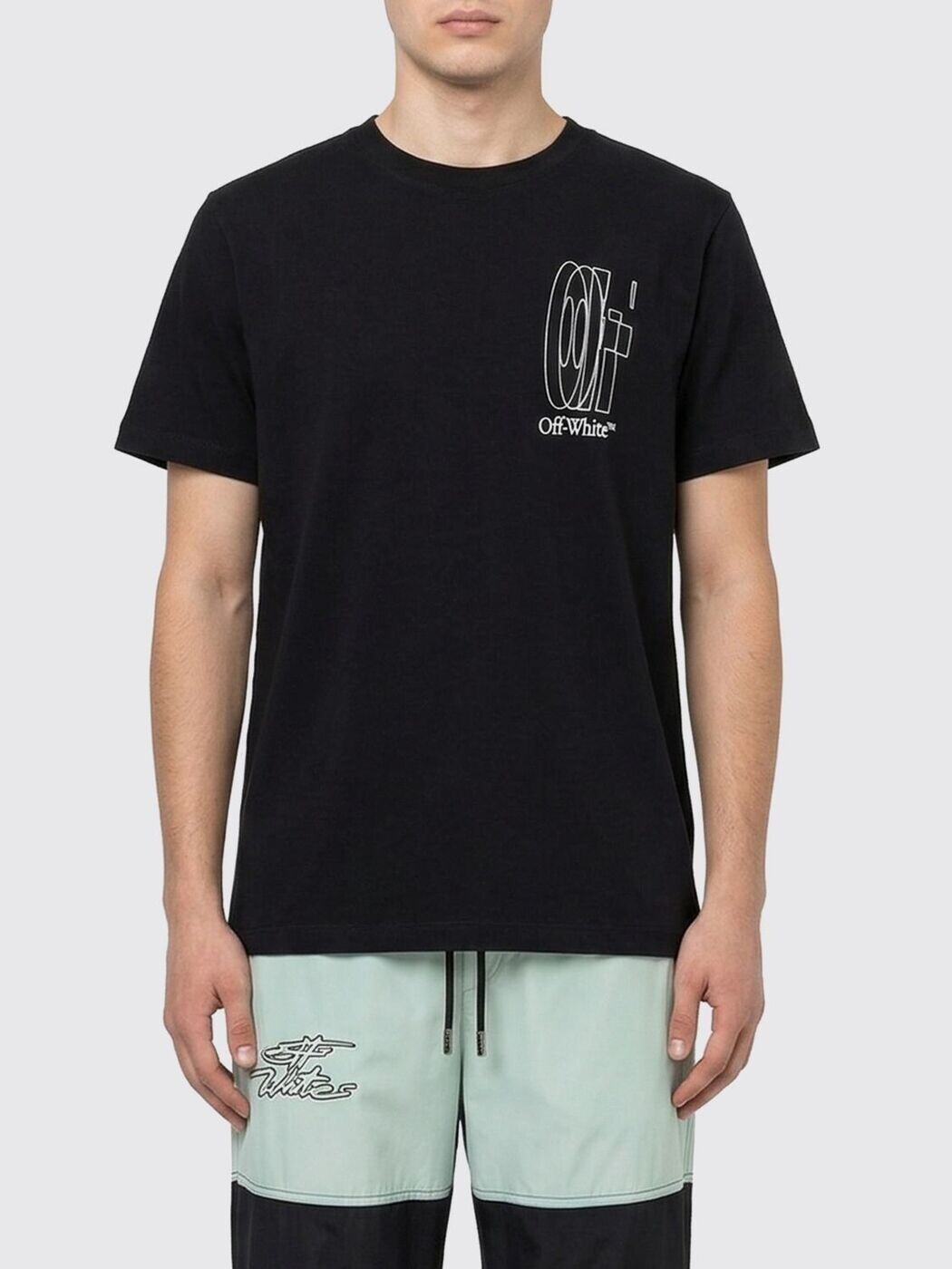 象牙色 OFF WHITE プルオーバー メンズ 黒いこと T-shirts 44MAA027S26J003 関税 貨物輸送無料 2026SS gi