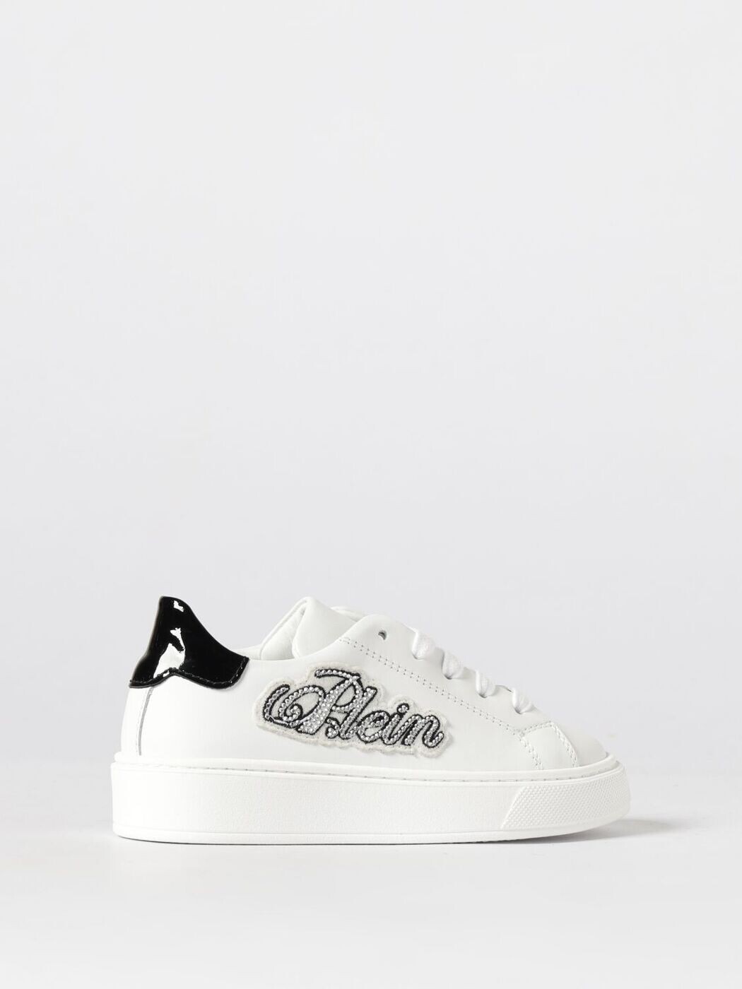 フィリップ 飾り気の無い PHILIPP PLEIN 坦々たるスニーカー スニーカー ボーイズ 白いこと Flat sneakers 83214 関税 貨物輸送無料 2026SS gi