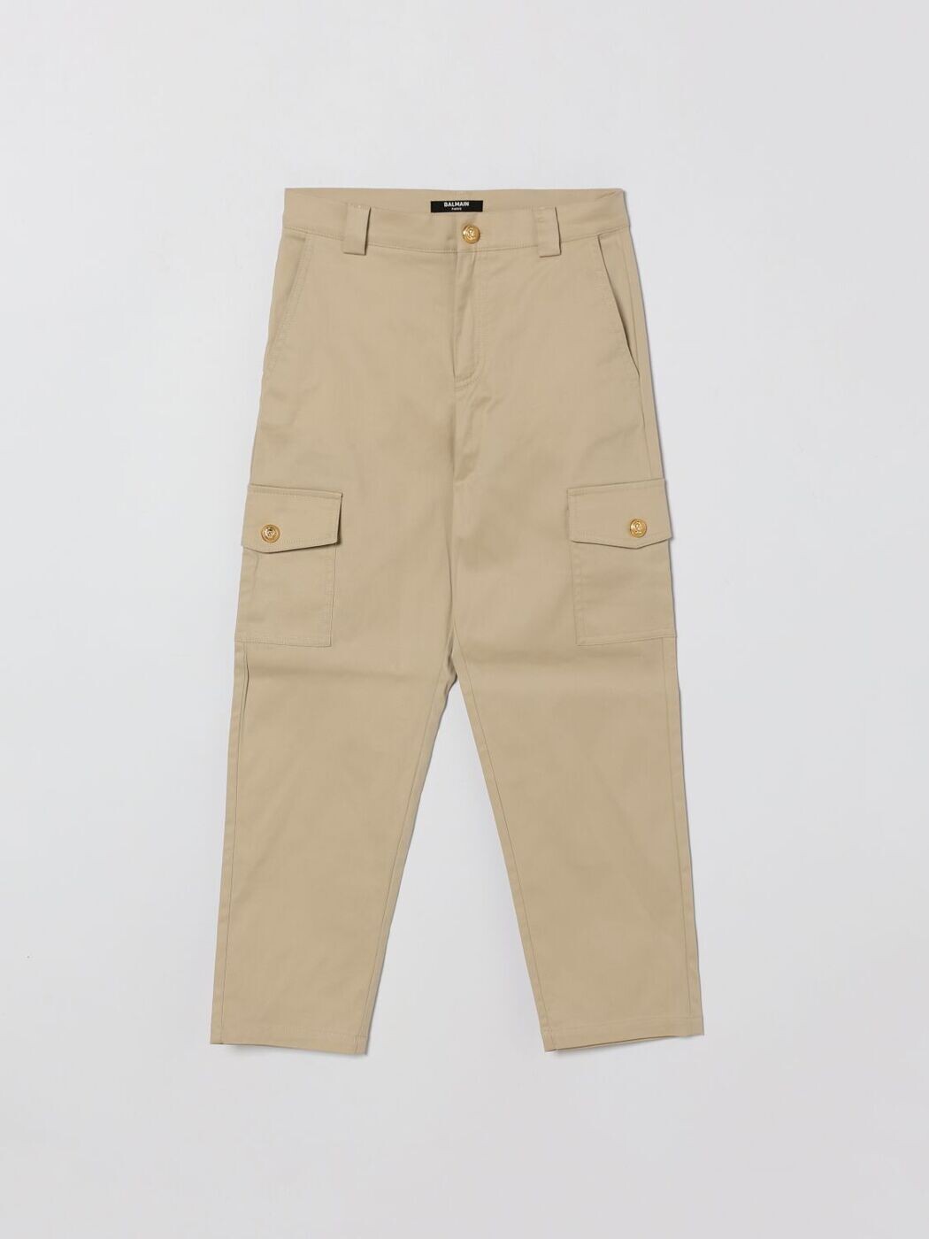 バルマン BALMAIN ズボン下 ボーイズ ベージュ Cargo trousers BY6R00G0197 関税 貨物輸送無料 2026SS gi