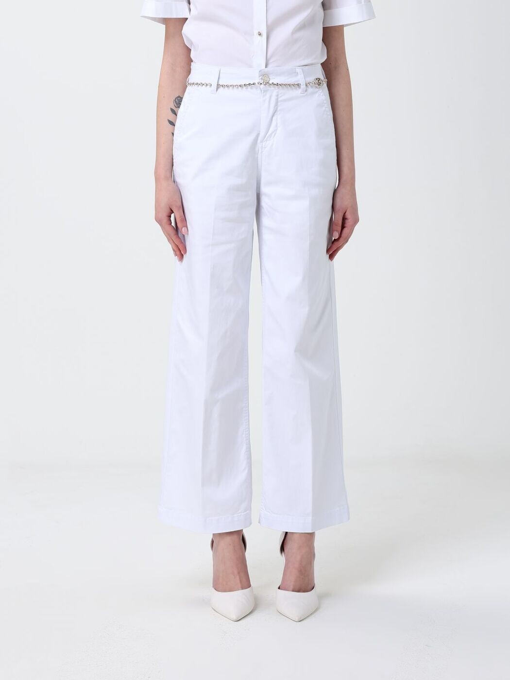 リュー ジョー LIU JO ズボン パンツ レディース ホワイト Trousers WA6475T373A White 関税 送料無料 2026SS gi｜BRANDSHOP「il Tesoro」