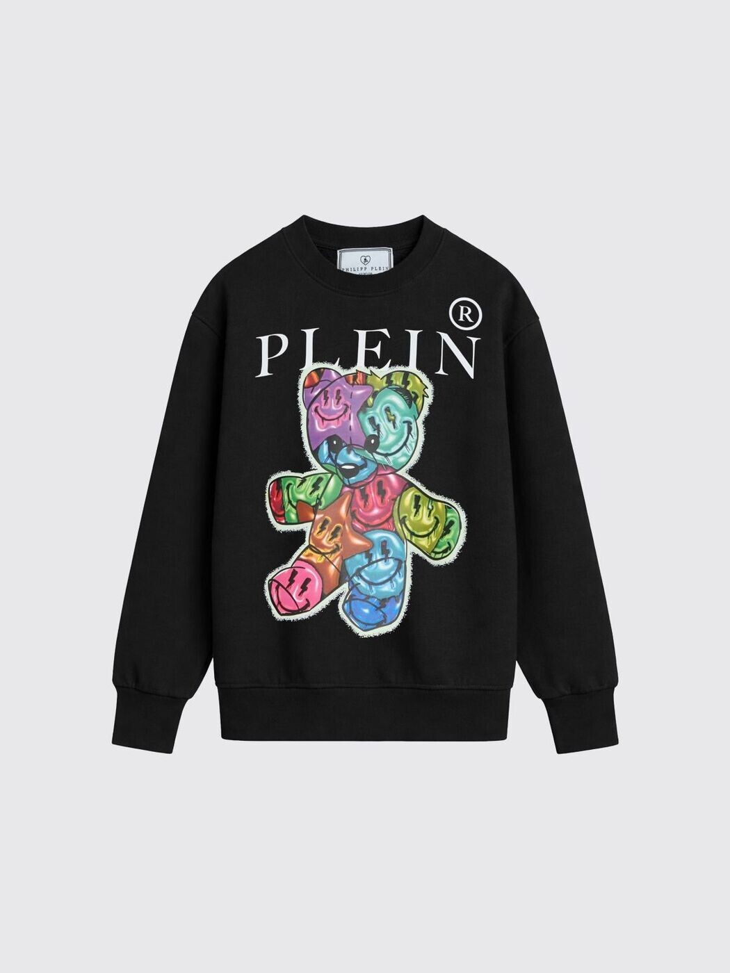 フィリップ 飾り気のない PHILIPP PLEIN クルーネックジャンパー 編み物御召しもの ボーイズ 黒いこと Crew neck jumpers S6PHJGSW156 関税 貨物輸送無料 2026SS gi