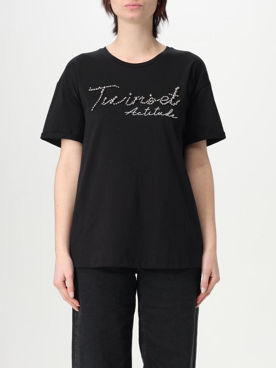 アティチュード ツインセット ACTITUDE TWINSET ポロシャツ Tシャツ レディース ブラック T-shirts and polo shirts 251AP2162 Black 関税 送料無料 2025SS gi｜BRANDSHOP「il Tesoro」