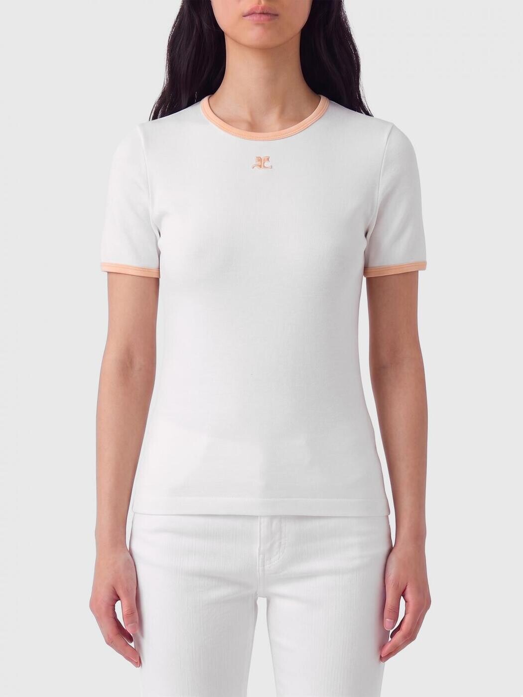 クレージュ COURREGES スポーツシャツ プルオーバー レディース 白いこと T-shirts and polo shirts 125JTS017JS0203 関税 貨物輸送無料 2026SS gi