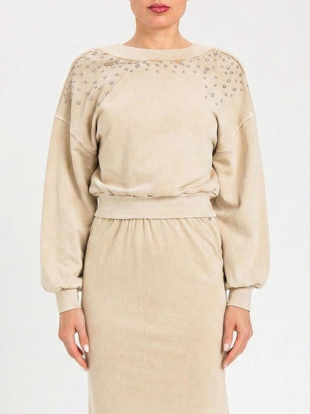 アティチュード ツイン書き割り ACTITUDE TWINSET 調教師 レディース ベージュ Sweatshirts 261AP2416 関税 貨物輸送無料 2026SS gi