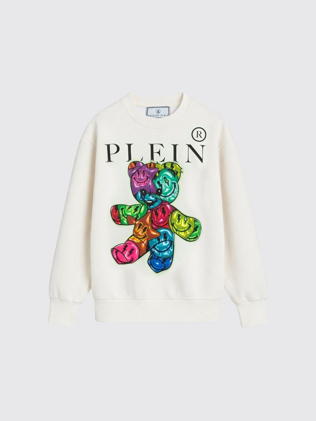 フィリップ 飾り気のない PHILIPP PLEIN クルーネックジャンパー 編み物御召しもの ボーイズ 白いこと Crew neck jumpers S6PHJGSW156 関税 貨物輸送無料 2026SS gi