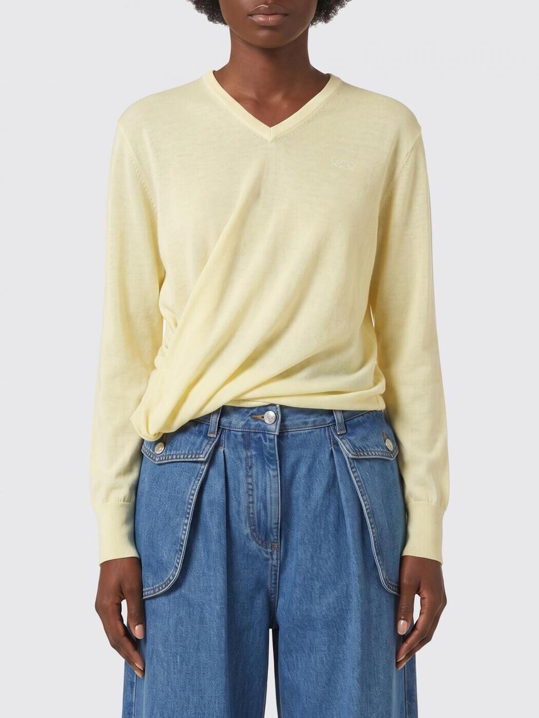 ロエベ LOEWE スウェーター 編み物お召しもの レディース 黄色 Knitwear S540Y14KHD 関税 貨物輸送無料 2026SS gi