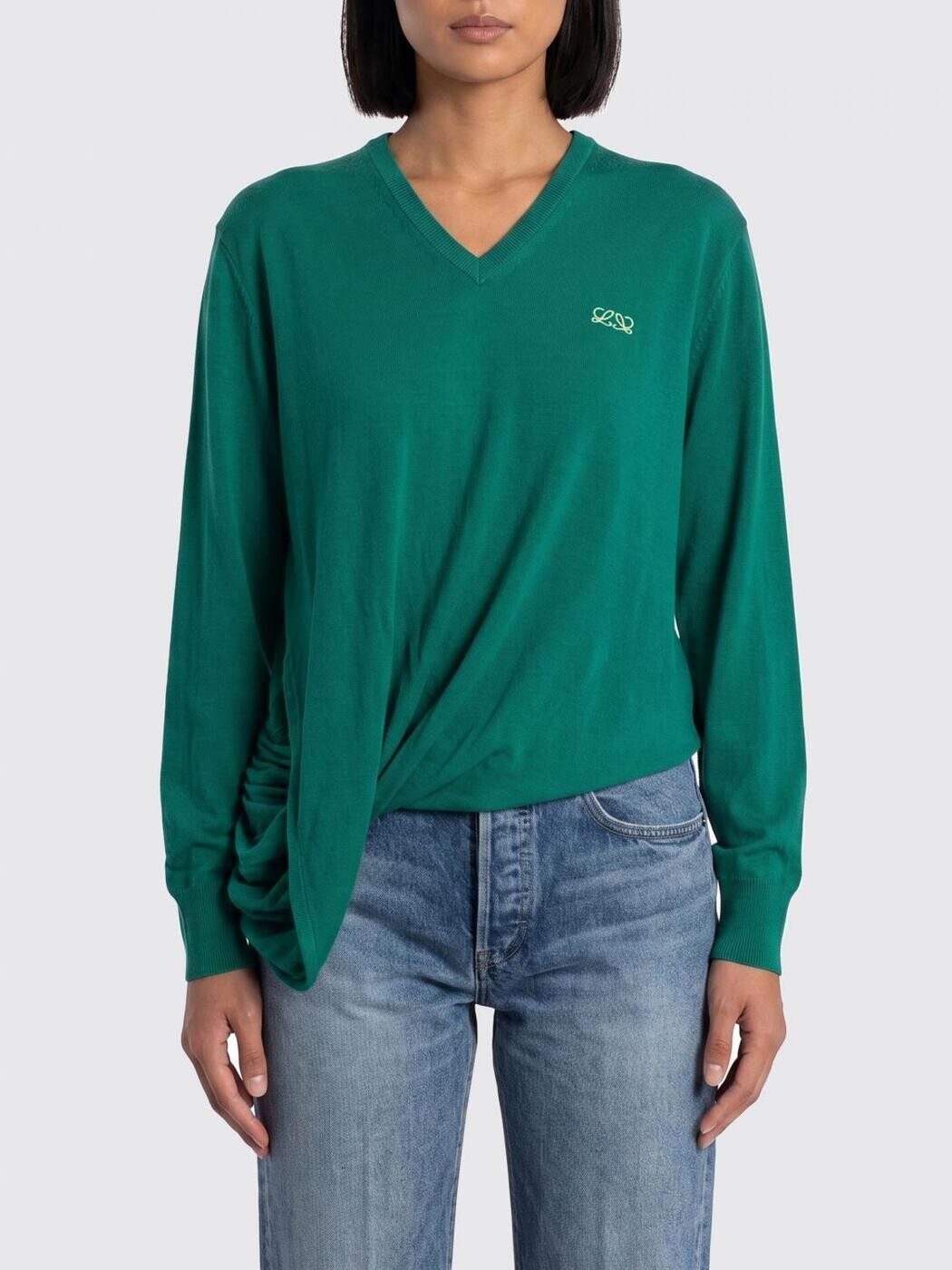 ロエベ LOEWE スウェーター 編み物お召しもの レディース 緑であること Knitwear S540Y14KHD 関税 貨物輸送無料 2026SS gi