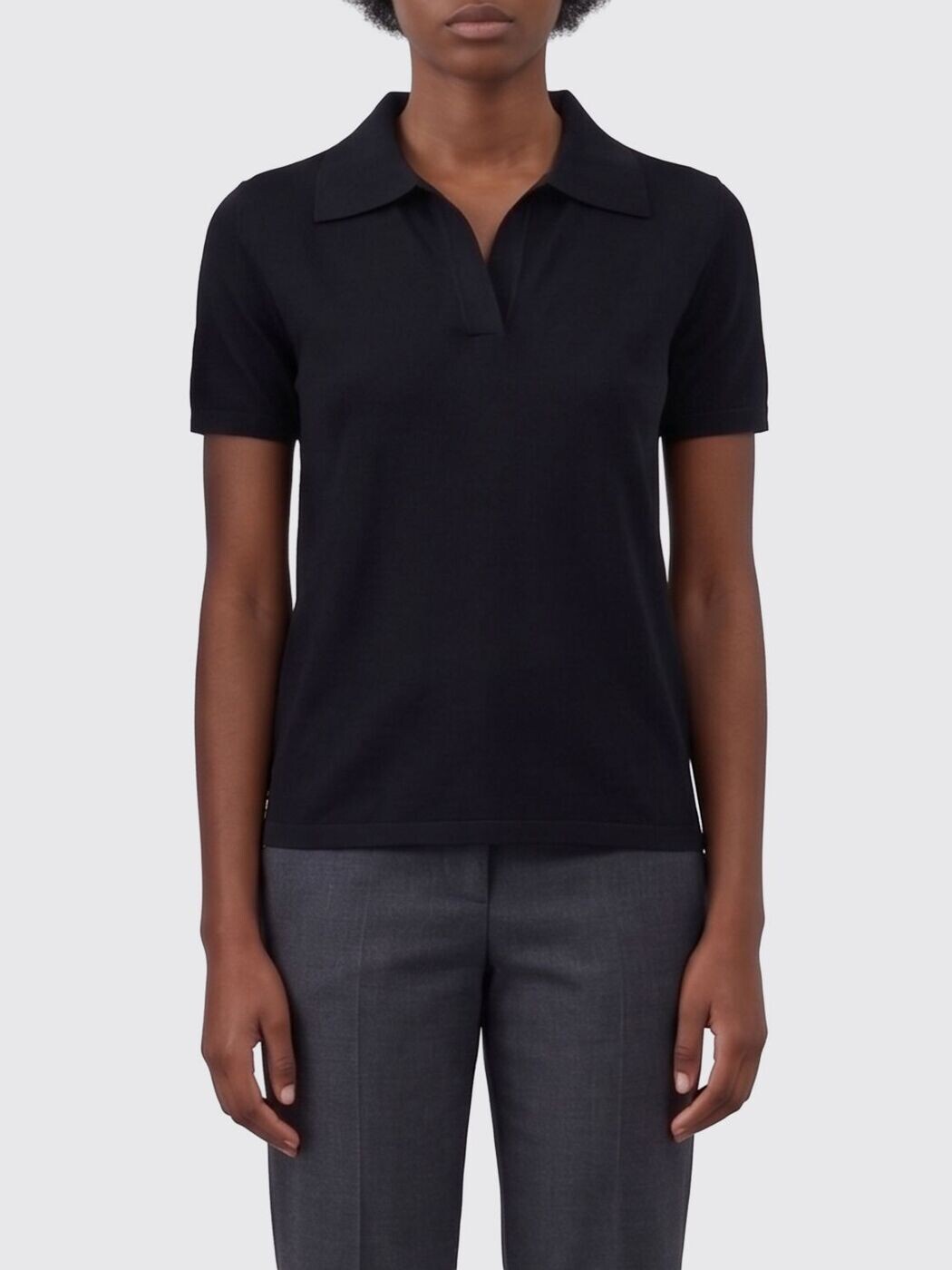 ロベルトコリーナ ROBERTO COLLINA スポーツシャツ レディース 黒いこと Polo 261FXA31024 関税 貨物輸送無料 2026SS gi