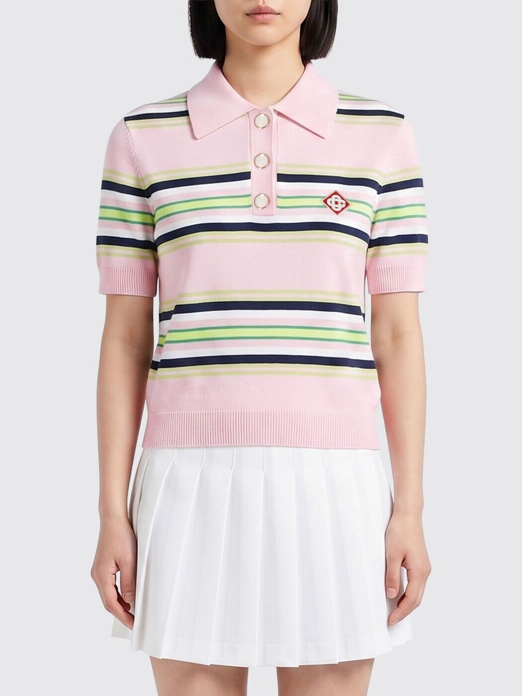 カサブランカ CASABLANCA スポーツシャツ レディース さくら色 Polo WSS26KW1279 関税 貨物輸送無料 2026SS gi