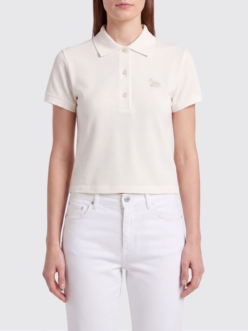 住み家 稲荷 MAISON KITSUNE スポーツシャツ レディース 赤銅色 Polo PW00204KP0001 関税 貨物輸送無料 2026SS gi