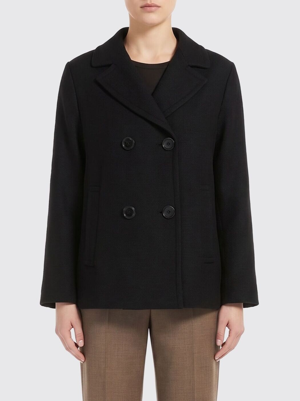 エスマックスマーラ S MAX MARA トレンチコート 厚地の外套 レディース 黒いこと Coats and trench coats 2619041043600 関税 貨物輸送無料 2026SS gi