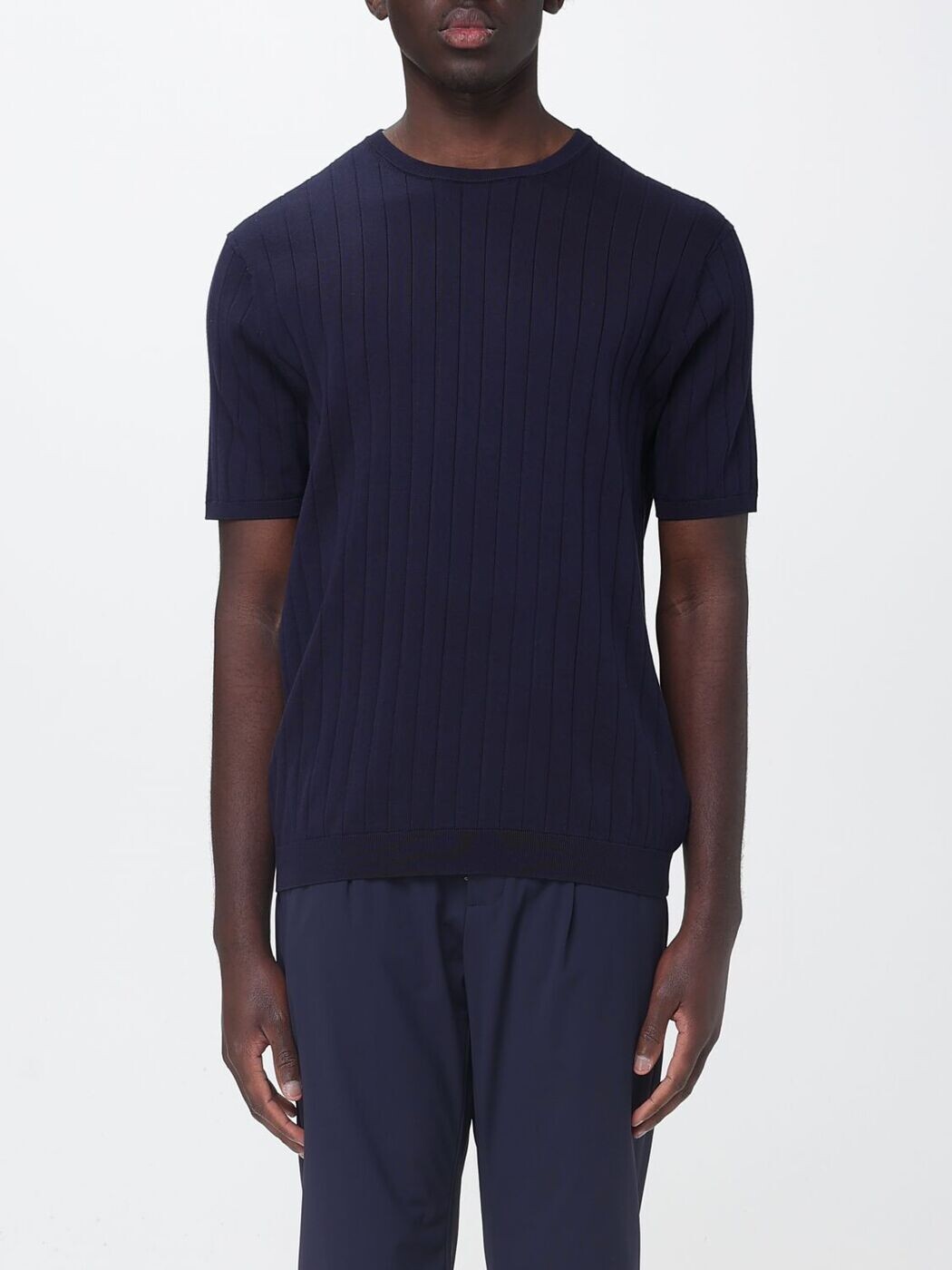 ピープルオブシブヤ PEOPLE OF SHIBUYA プルオーバー 編み物御召しもの メンズ 米国海軍 Knitwear RAIMUC16 Navy 関税 貨物輸送無料 2026SS gi