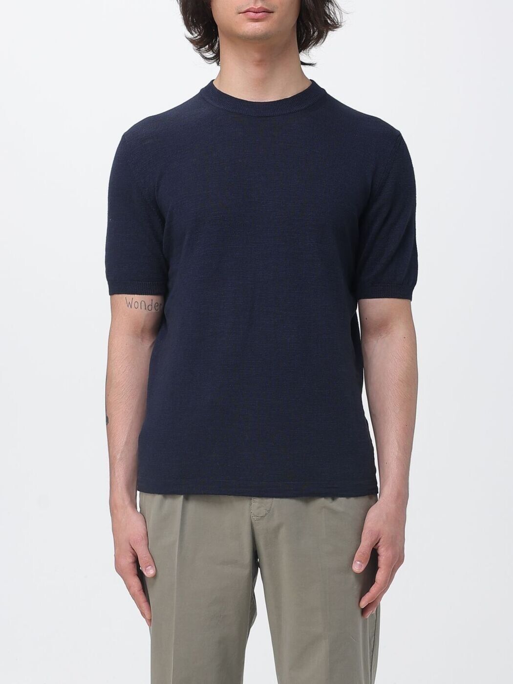 ブルックス活動の領域 BROOKSFIELD プルオーバー 編み物御召しもの メンズ 米国海軍 Knitwear 203C.D018 Navy 関税 貨物輸送無料 2026SS gi