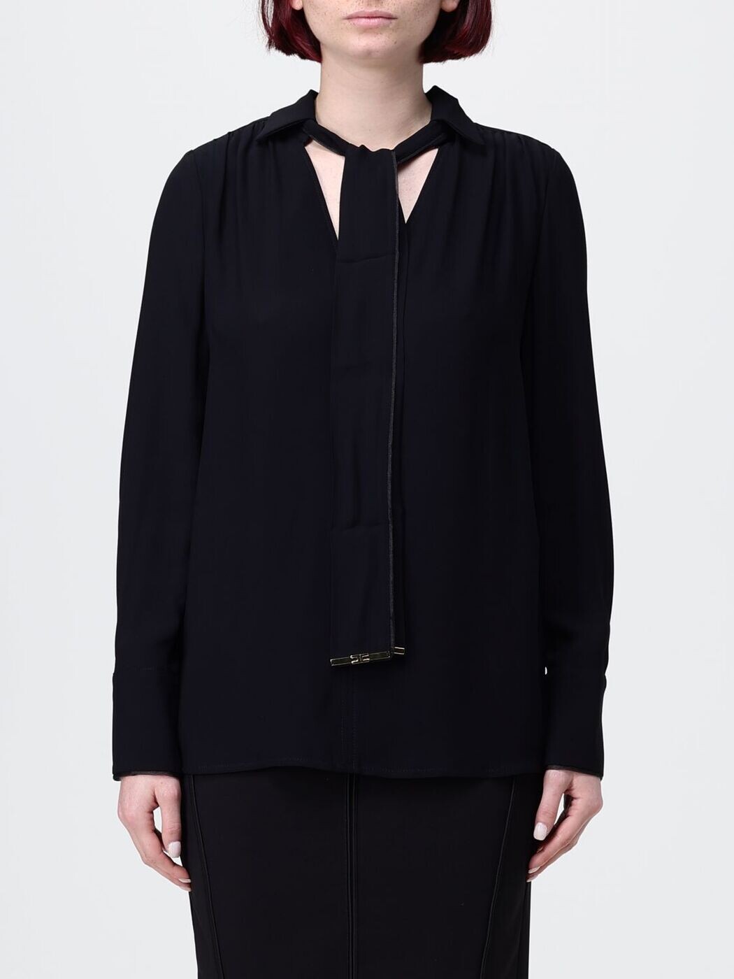 エリザベッタ フランキ ELISABETTA FRANCHI プルオーバー トップス レディース 黒いこと T-shirts and tops CA14661E2 関税 貨物輸送無料 2026SS gi