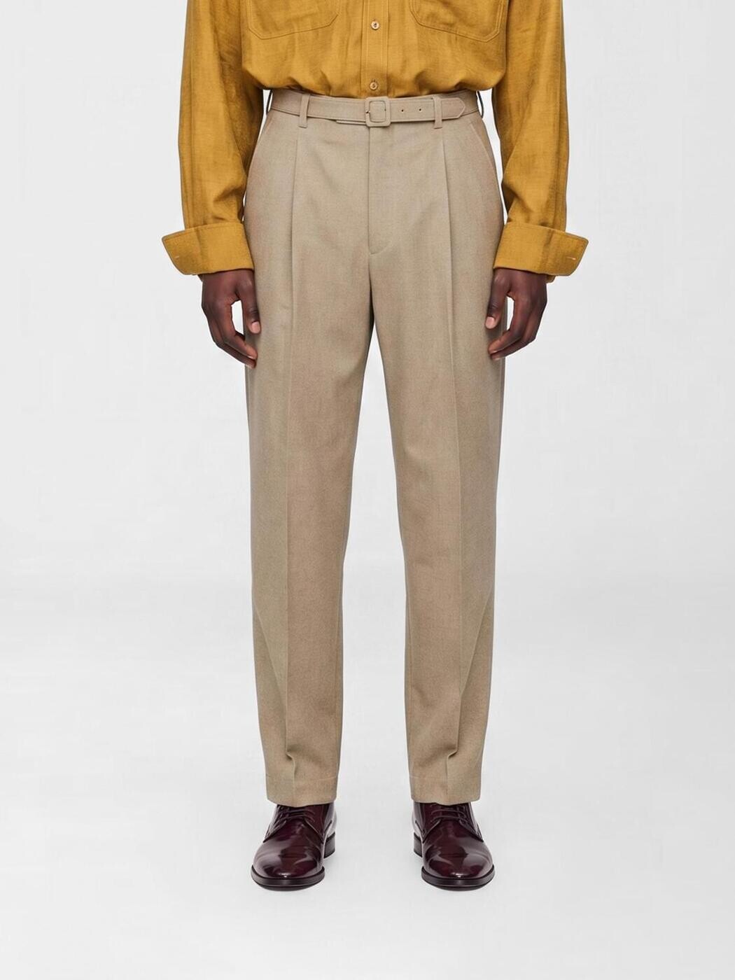 前日 サンローラン SAINT LAURENT PARIS ズボン ズボン下 メンズ ベージュ Trousers 854426Y1N15 関税 貨物輸送無料 2026SS gi