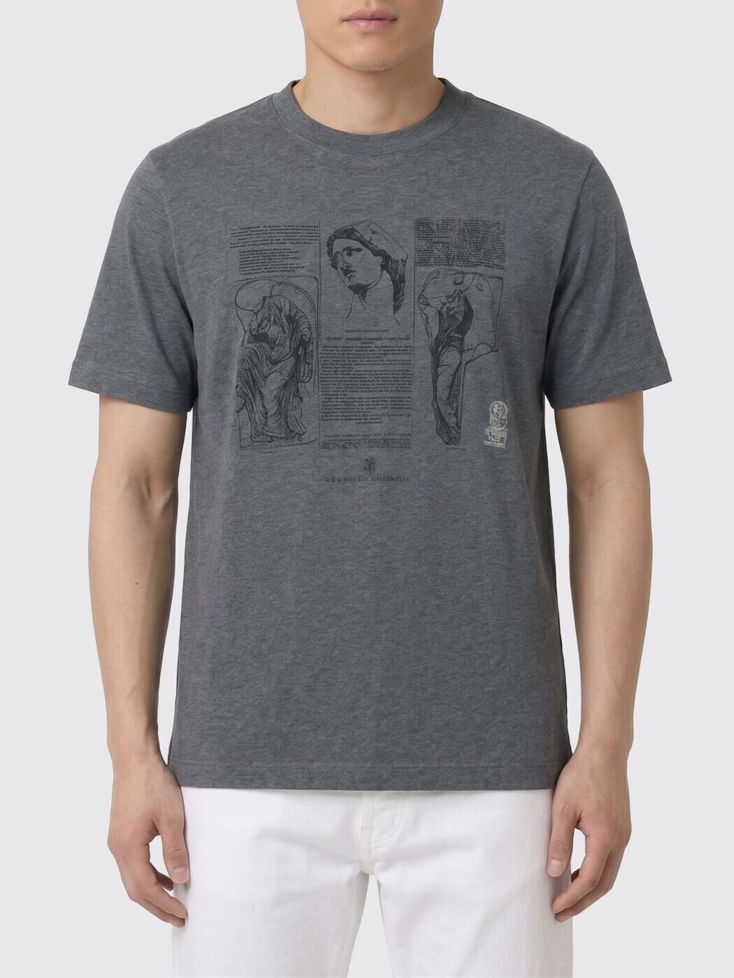 ブルネロ クチネリ BRUNELLO CUCINELLI ティーシャツ メンズ 薄墨色 T-shirts M0B138517 関税 貨物輸送無料 2026SS gi メンズファッション-Tシャツ・カットソー