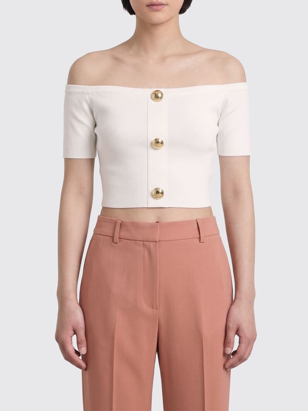 エリザベッタ フランキ ELISABETTA FRANCHI Tシャツ トップス レディース T-shirts and tops TK86B62E2 Ivory 関税 送料無料 2026SS gi|BRANDSHOP「il Tesoro」