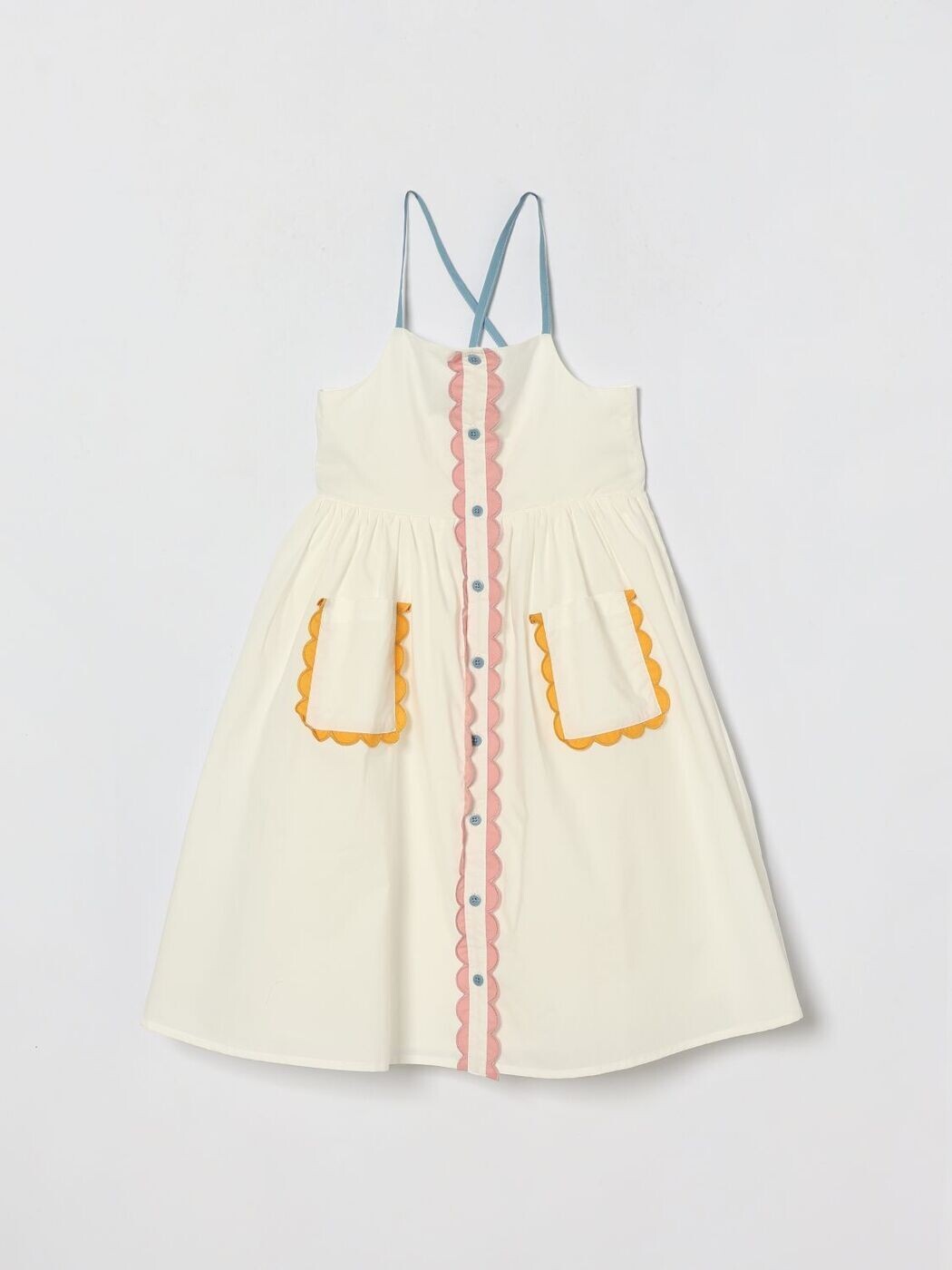 ステラマッカートニー STELLA MCCARTNEY ロング御召しもの 御召しもの ガールズ 白いこと Long dresses TY1B42Z1594 関税 貨物輸送無料 2026SS gi