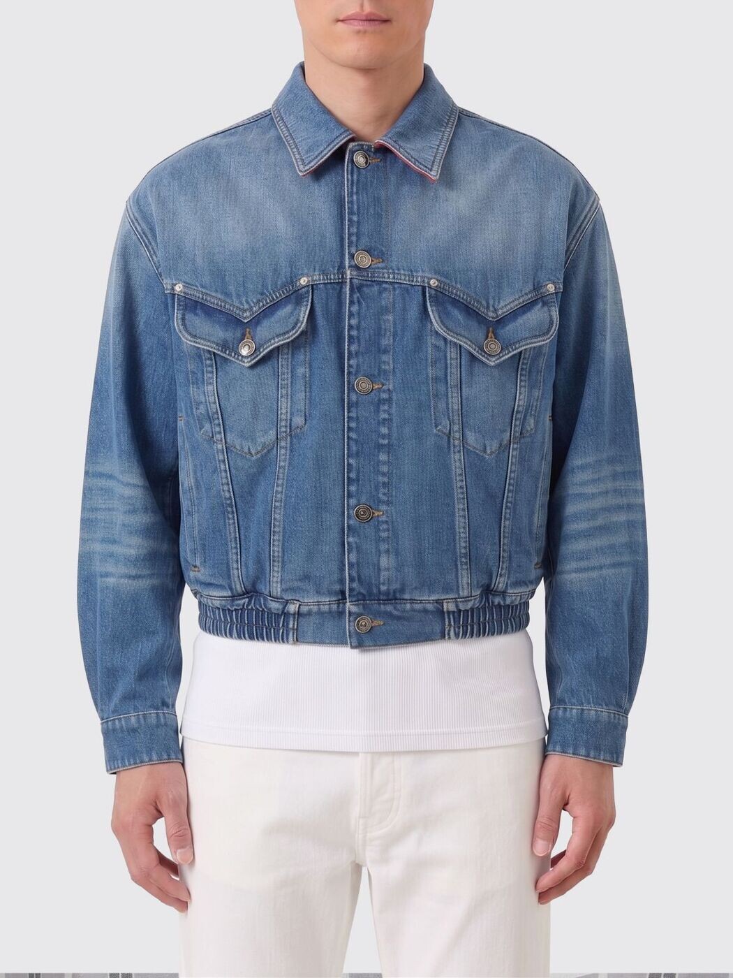 ヴェルサーチ VERSACE 上衣 メンズ 青色 Jackets 10244831A17466 関税 貨物輸送無料 2026SS gi