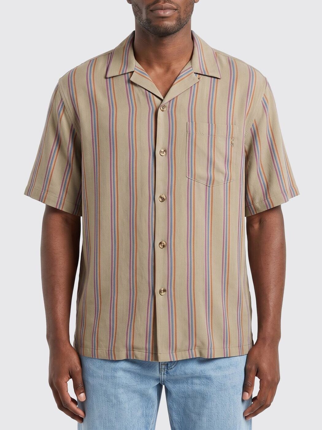 前日 サンローラン SAINT LAURENT PARIS プルオーバー メンズ Shirts 859775Y2N33 関税 貨物輸送無料 2026SS gi