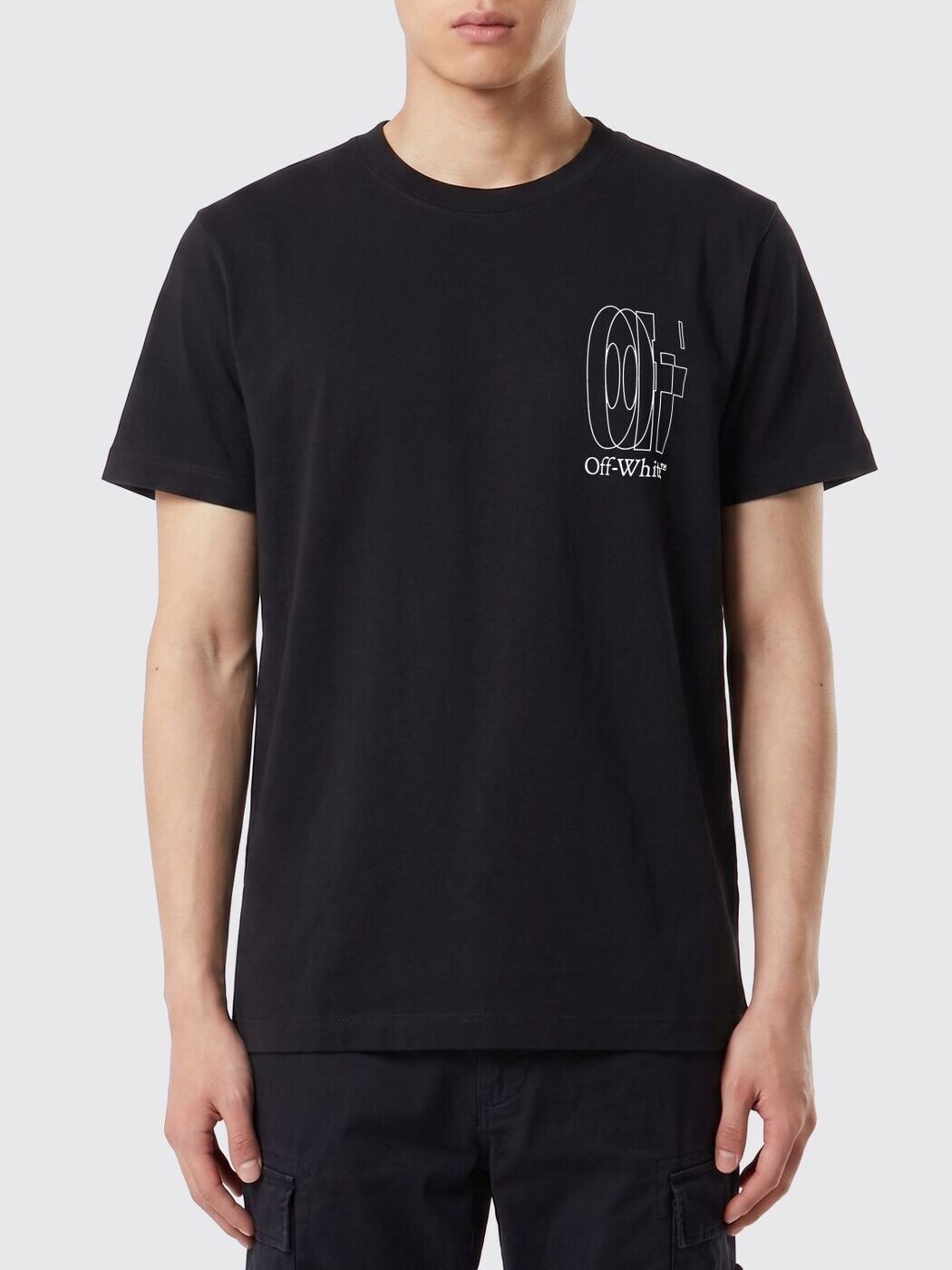 象牙色 OFF WHITE プルオーバー メンズ 黒いこと T-shirts OMAA027S26JER003 関税 貨物輸送無料 2026SS gi