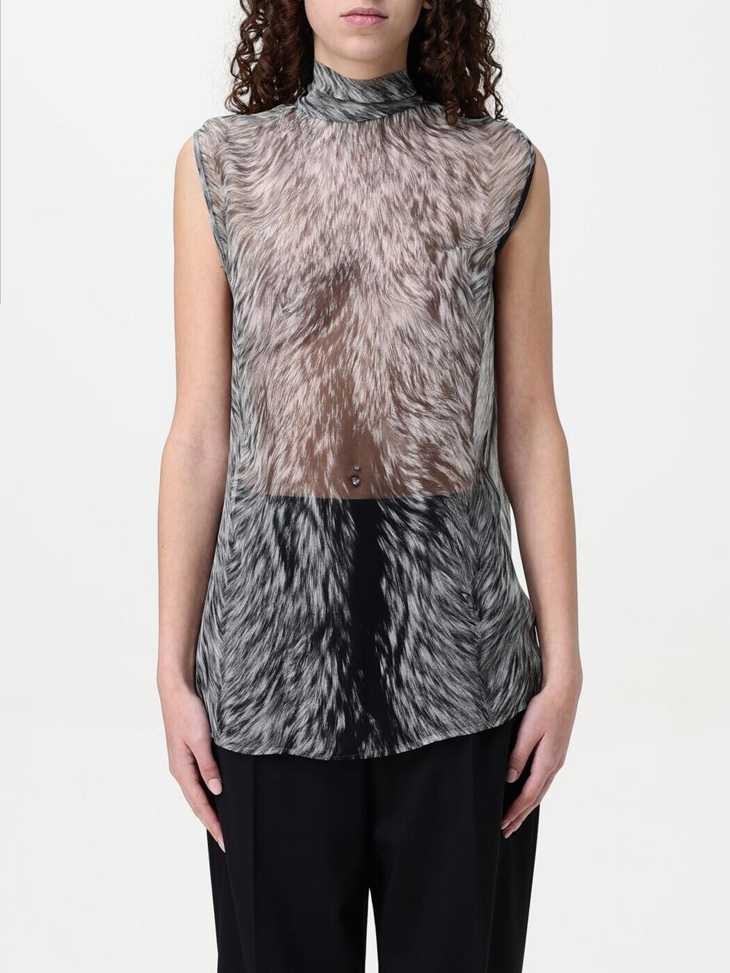 ドルチェ\u0026ガッバーナ DOLCE\u0026GABBANA ティーシャツ トップス レディース 薄墨色 T-shirts and tops F7AO1TIS1X3 関税 貨物輸送無料 2025AW gi