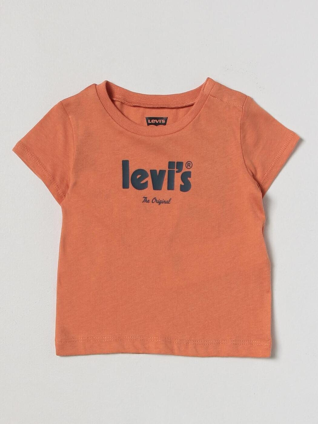 リーヴァイズジーンズ LEVI\u0027S ロング捩りプルオーバー プルオーバー ガールズ オレンジ色 Long sleeve t-shirts 6EH902 関税 貨物輸送無料 2025AW gi