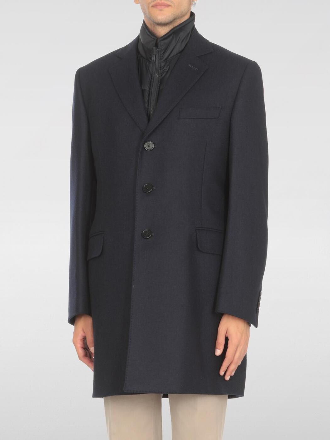 フェイ FAY トレンチ 厚地の外套 メンズ 青色 Coats and Trench NAM53491390GAH 関税 貨物輸送無料 2025AW gi