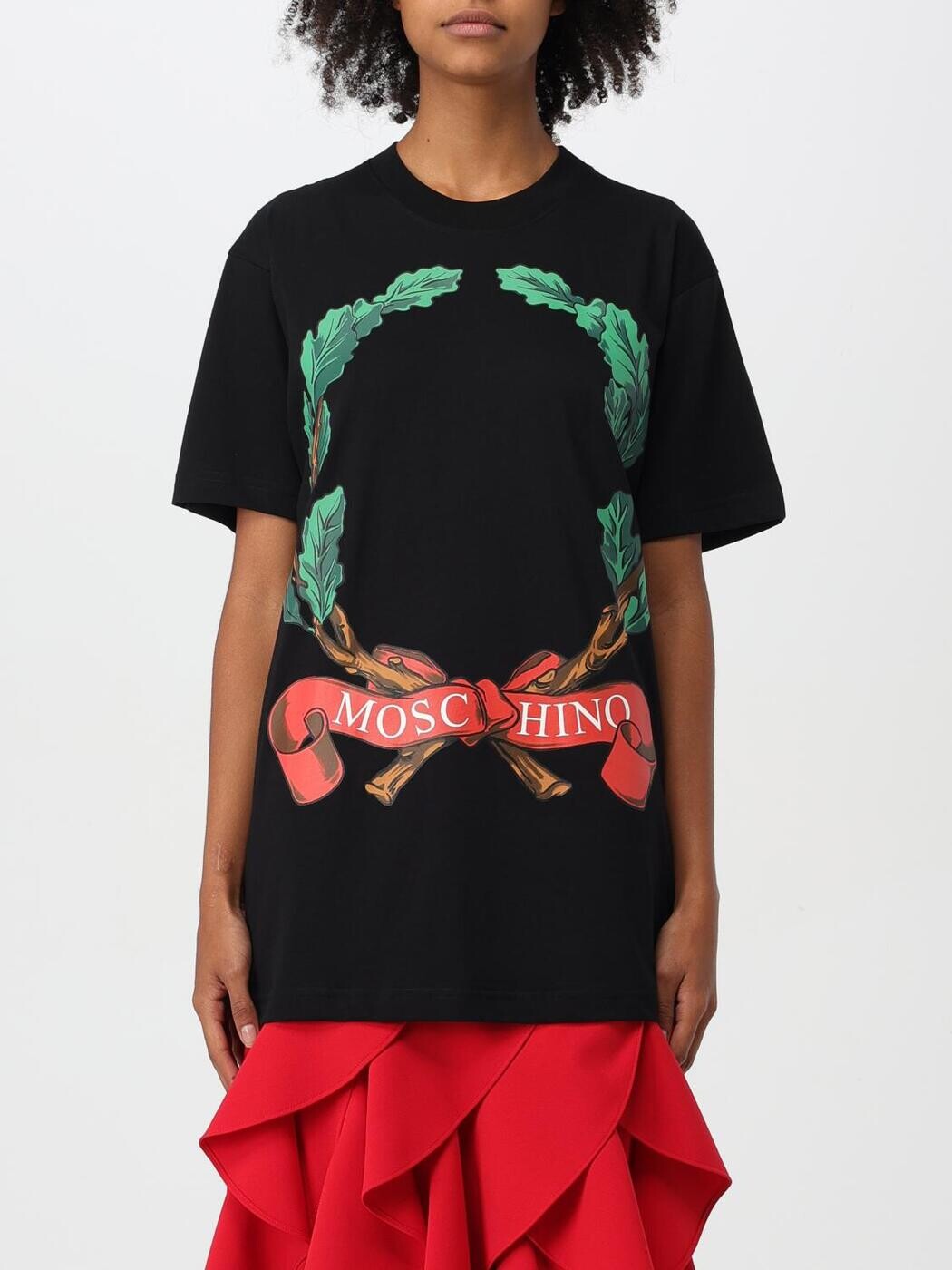 モスキーノクチュール MOSCHINO COUTURE ポロシャツ Tシャツ レディース ブラック T-shirts and polo shirts 07025441 Black 関税 送料無料 2025AW gi｜BRANDSHOP「il Tesoro」