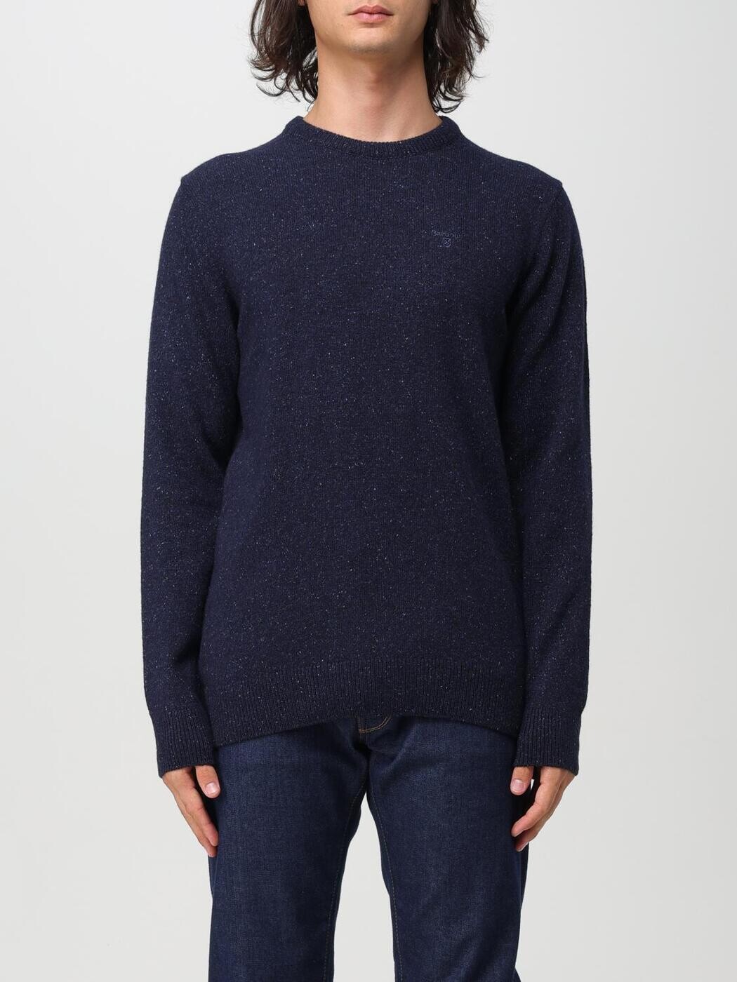 バブアー BARBOUR プルオーバー 編み物御召しもの メンズ 青味 Knitwear MKN0844 Blue 関税 貨物輸送無料 2025AW gi