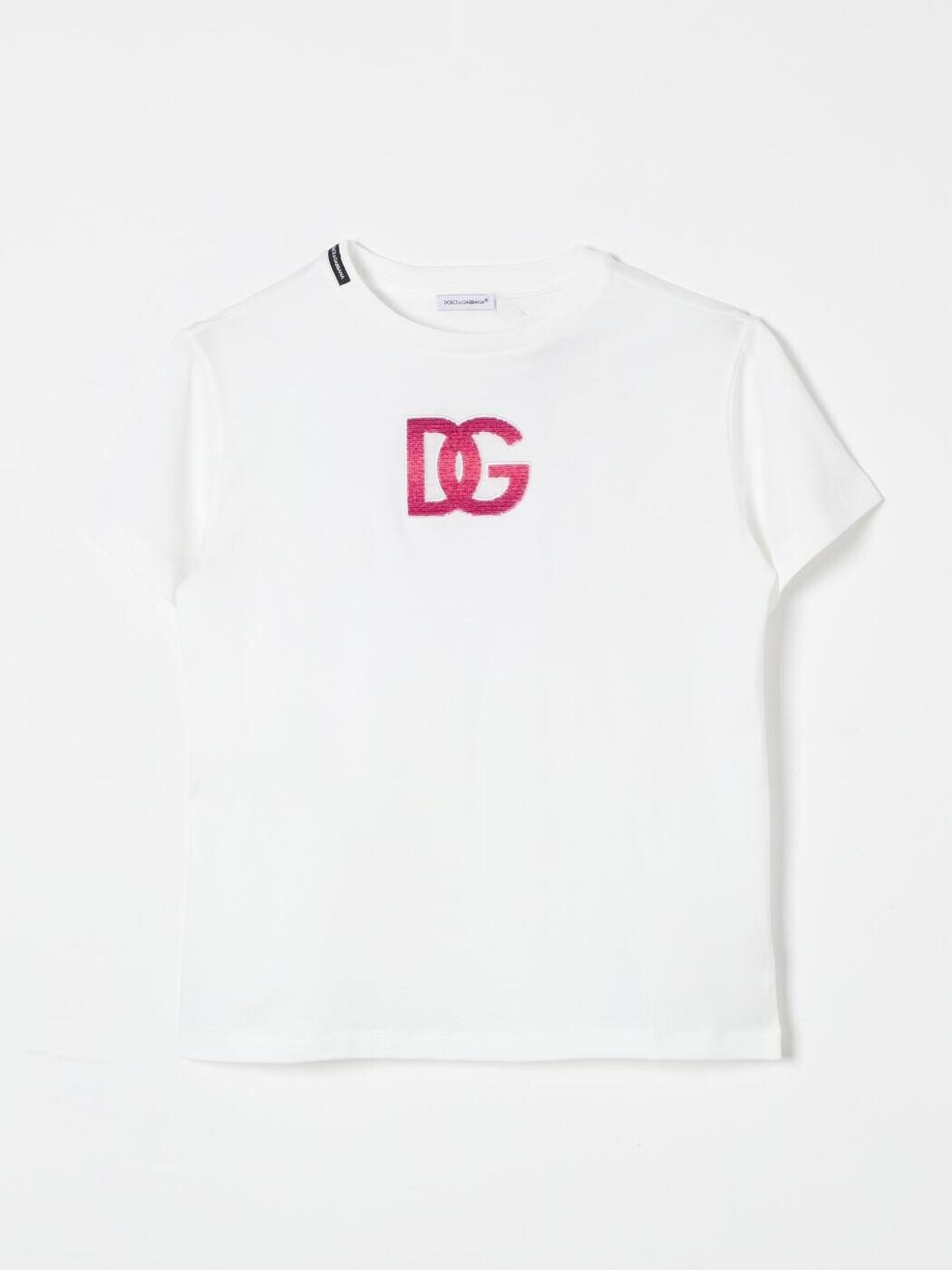 ドルチェ＆ガッバーナ DOLCE\u0026GABBANA ロング衣袂ティーシャツ ティーシャツ ガールズ 白いこと Long sleeve t-shirts L5JTNKG7N4K 関税 貨物輸送無料 2024AW gi
