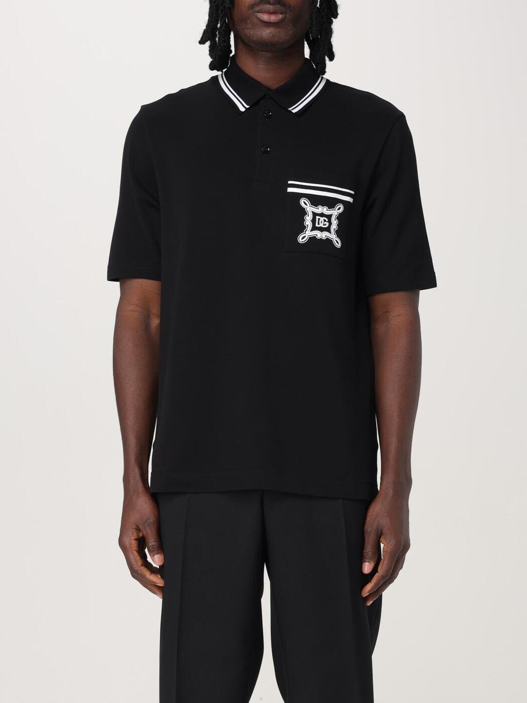 ドルチェ&ガッバーナ DOLCE&GABBANA ポロシャツ メンズ ブラック Polo shirts G8SN2ZG7N8M Black 関税 送料無料 2025SS gi|BRANDSHOP「il Tesoro」