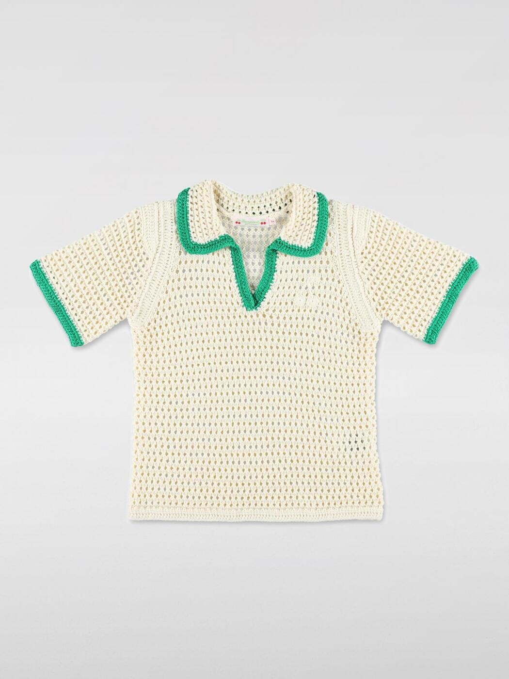 ボンポワン BONPOINT クルーネックジャンパー 編み物お召しもの ガールズ 白いこと Crew neck jumpers S05GJUK00015 関税 貨物輸送無料 2025SS gi