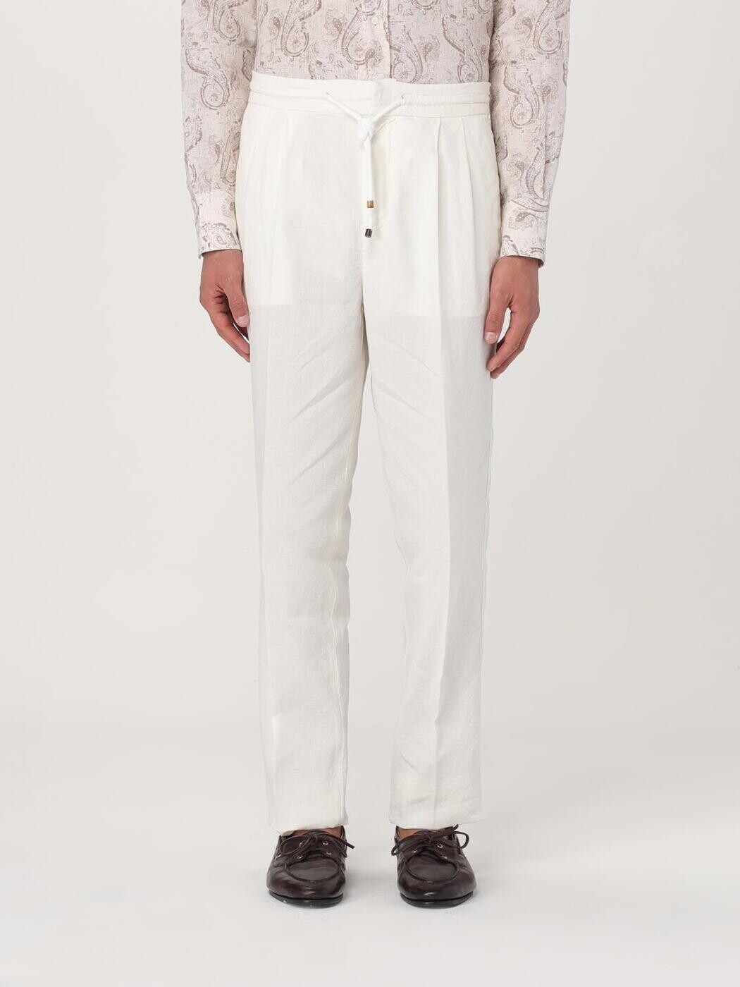 ブルネロ クチネリ BRUNELLO CUCINELLI ズボン ズボン下 メンズ 白いこと Trousers M236PE1710 関税 貨物輸送無料 2025SS gi