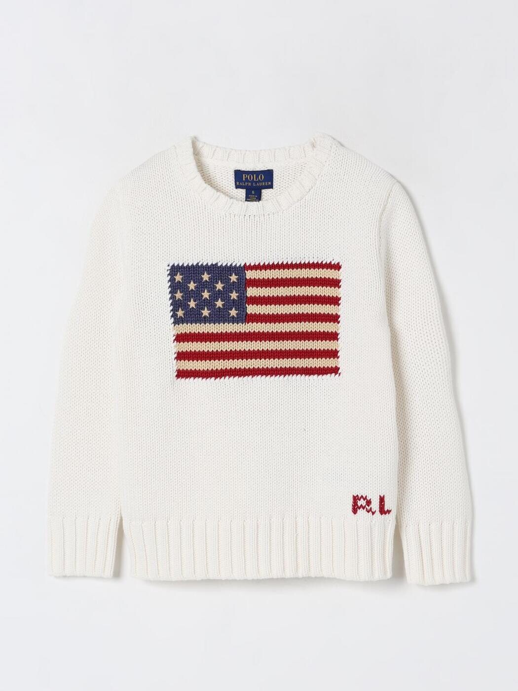 ポロ・ラルフローレン POLO RALPH LAUREN クルーネックジャンパー 編み物御召しもの ボーイズ 白いこと Crew neck jumpers 322668285006 ~ White 関税 貨物輸送無料 2025AW gi