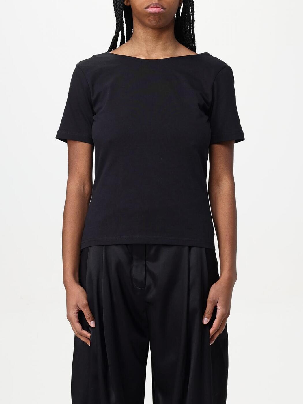 ニナ 分限者 NINA RICCI スポーツシャツ プルオーバー レディース 黒いこと T-shirts and polo shirts 25PJTO029CO1094 関税 貨物輸送無料 2025SS gi