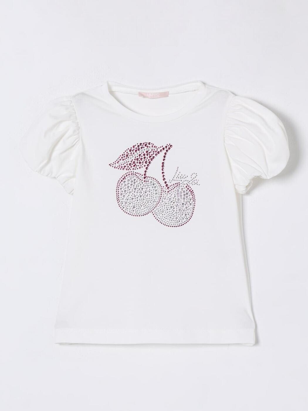 リュー ジョ― LIU JO ロング衣袂ティーシャツ ティーシャツ ガールズ 白いこと Long sleeve t-shirts KA5041J5003 関税 貨物輸送無料 2025SS gi