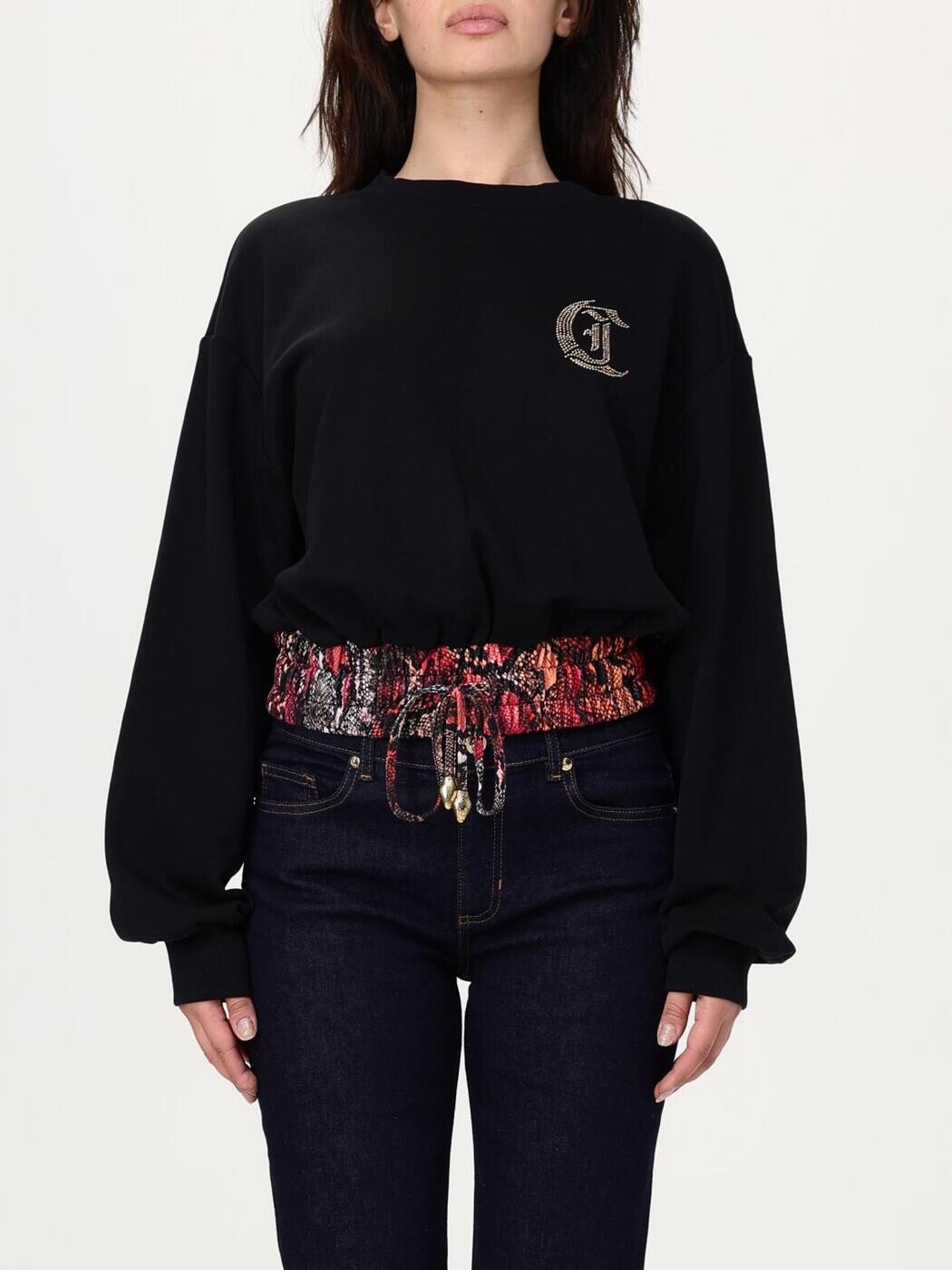 ジャスト カヴァリ JUST CAVALLI 調教師 レディース 黒いこと Sweatshirts 78PAIE01CF100 関税 貨物輸送無料 2025SS gi