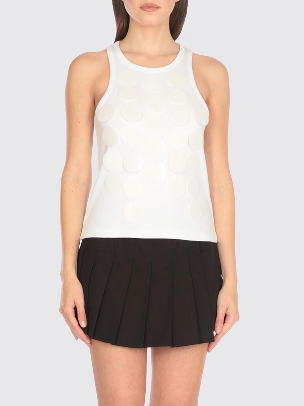 エムエスジーエム MSGM スポーツシャツ プルオーバー レディース 白いこと T-shirts and polo shirts 3842MDT81257120 関税 貨物輸送無料 2025SS gi