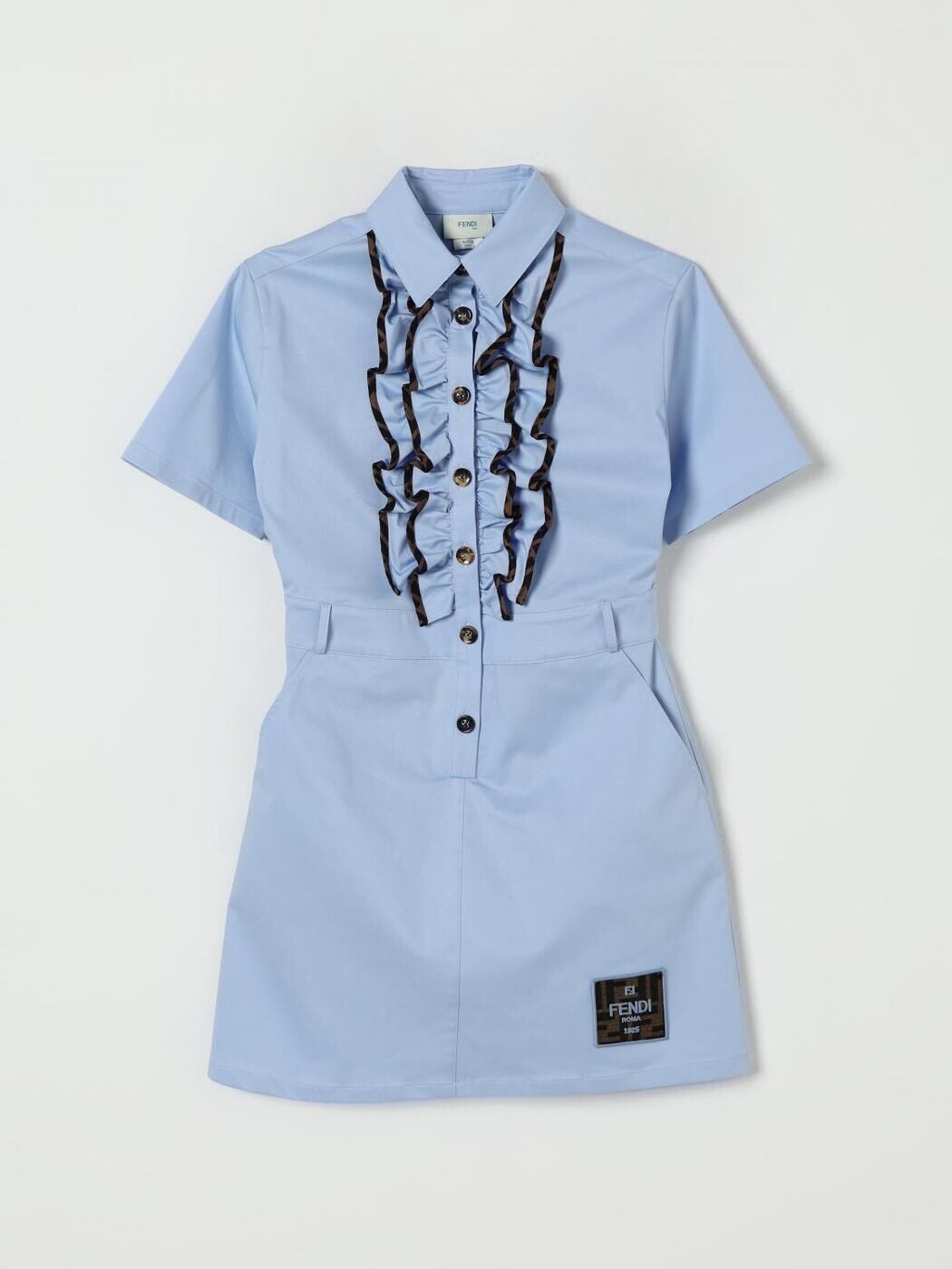 FENDI FENDI ロング御召しもの 御召しもの ガールズ 青碧 Long dresses JFB802ADEH 関税 貨物輸送無料 2025AW gi