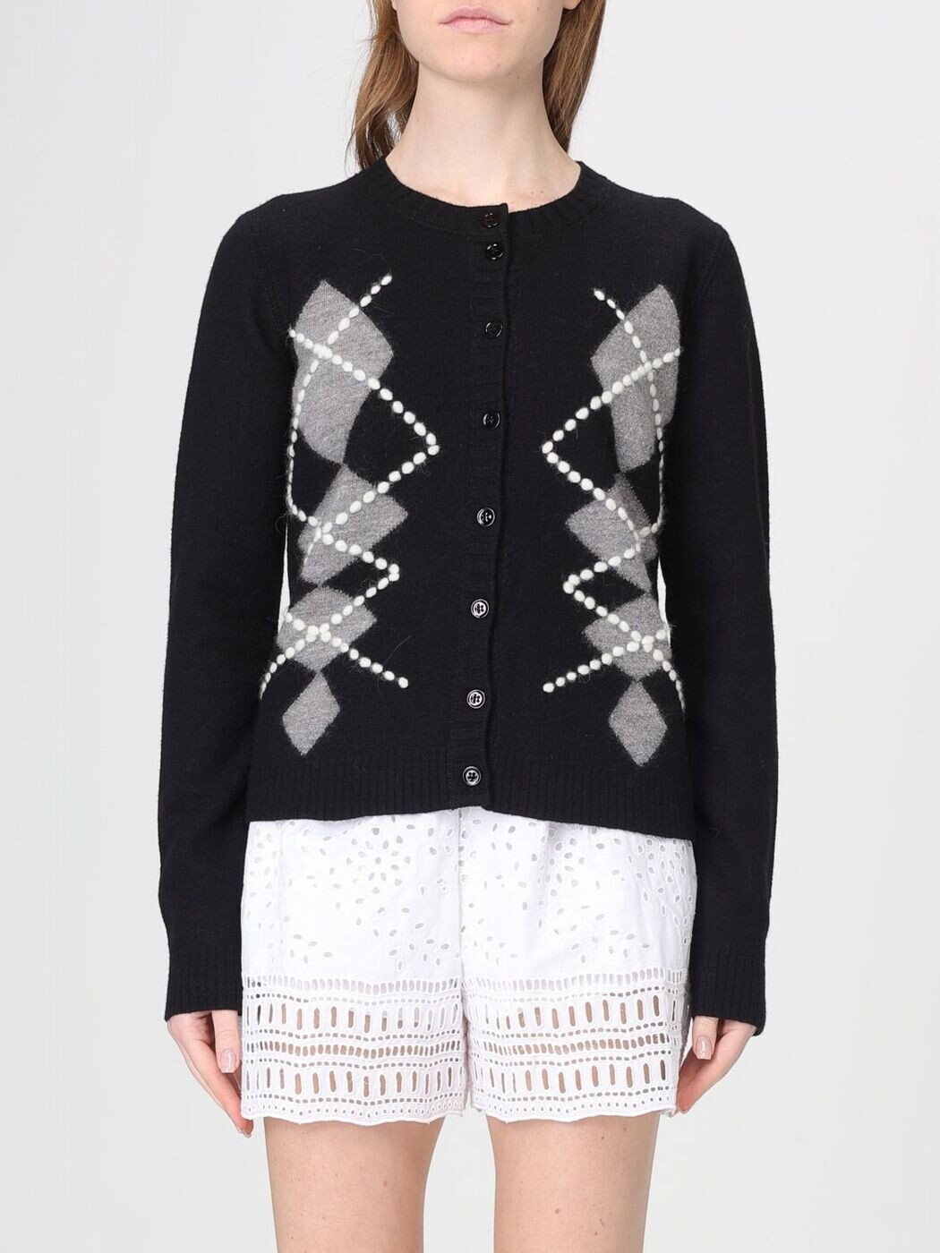 エルマンノ シェルヴィーノ ERMANNO SCERVINO スウェーター 編み物お召しもの レディース 黒いこと Knitwear D475N316RFZW 関税 貨物輸送無料 2025AW gi