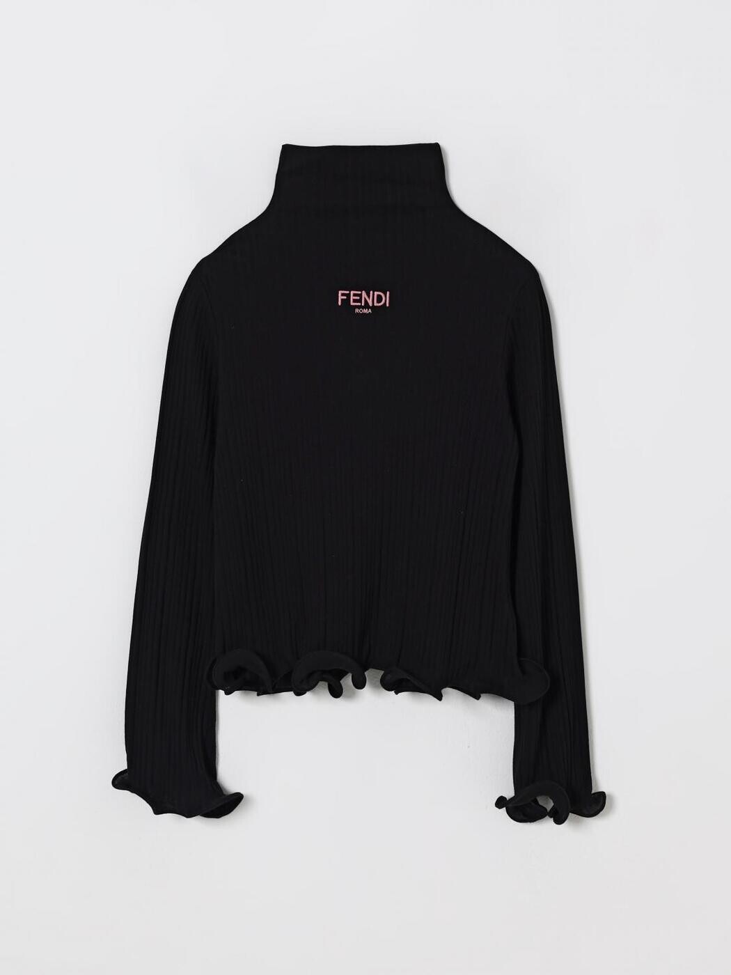 FENDI FENDI スポーツシャツ トップス ガールズ 黒いこと Polo shirts JFI389AYMI 関税 貨物輸送無料 2025AW gi