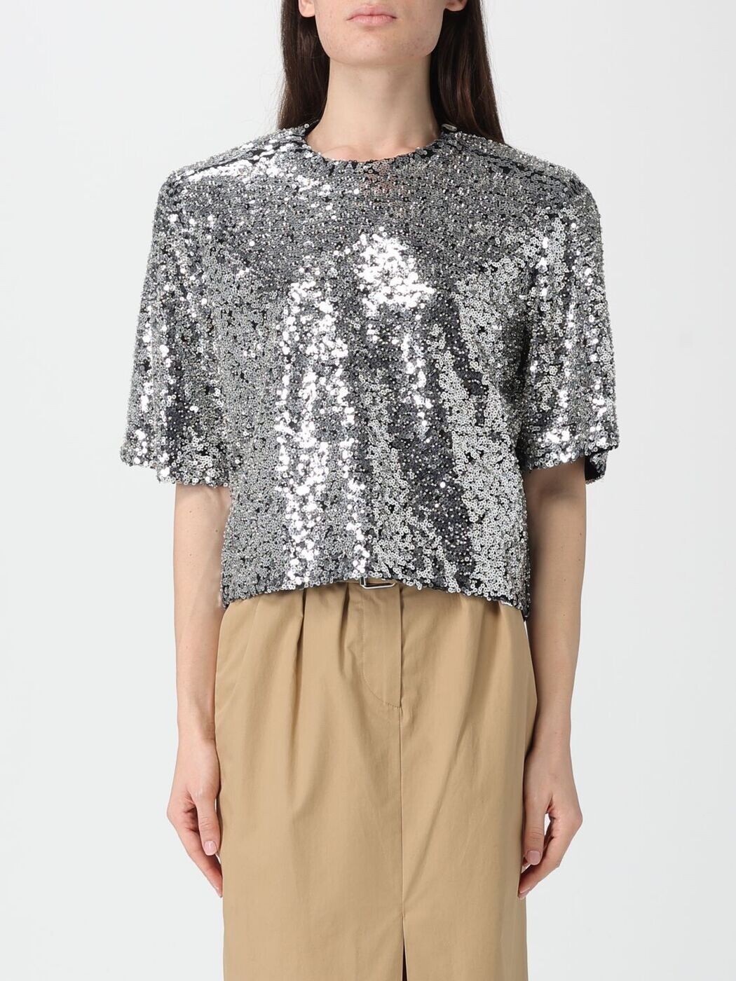 イザ呼びりん マラン ISABEL MARANT プルオーバー トップス レディース しろがね色 T-shirts and tops HT0748FAC4J15I 関税 貨物輸送無料 2025AW gi