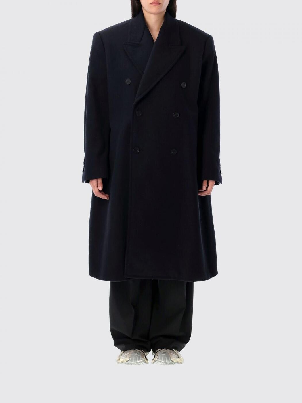 バレンシアガ BALENCIAGA トレンチコート 厚地の外套 レディース 青色 Coats and trench coats 838930TSU08 関税 貨物輸送無料 2025AW gi