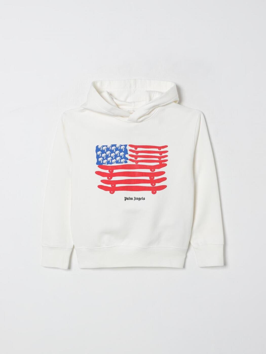 パーム・エンジェルス PALM ANGELS クルーネックジャンパー 編み物御召しもの ボーイズ 白いこと Crew neck jumpers PBBB012F25FLE004 White 関税 貨物輸送無料 2025AW gi