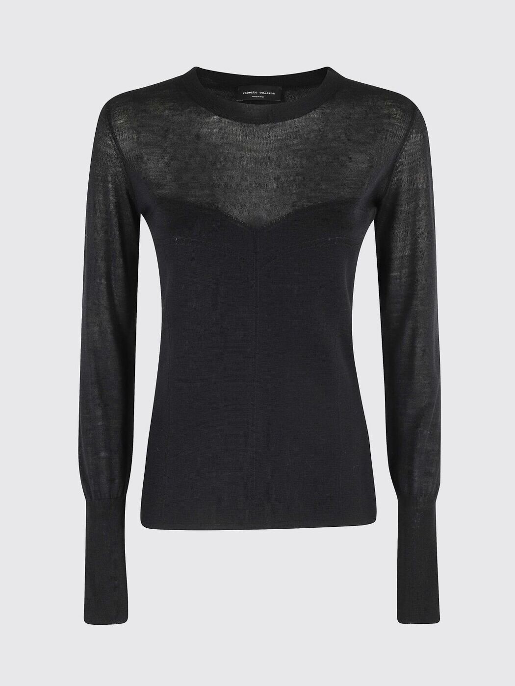 ロベルトコリーナ ROBERTO COLLINA プルオーバー トップス レディース 黒いこと T-shirts and tops 253F03401 関税 貨物輸送無料 2025AW gi