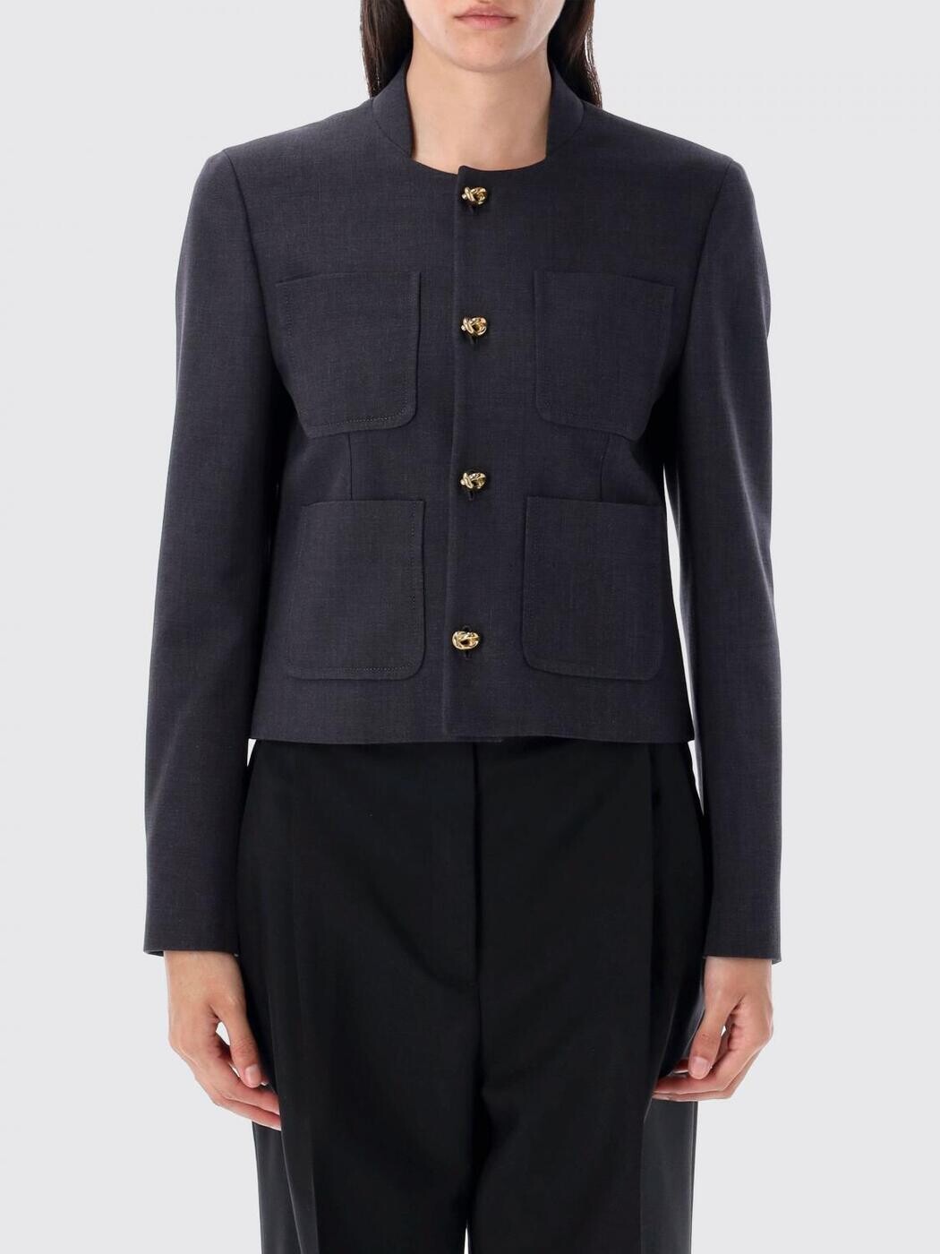 ボッテガ ヴェネタ BOTTEGA VENETA 背広上衣 背広 上衣 レディース 薄墨色 Suit Jackets 811685V5UP0 関税 貨物輸送無料 2025AW gi