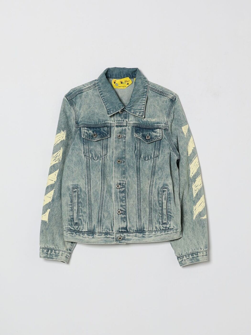 オフ ホワイト OFF-WHITE バイカージャケット ジャケット ガールズ ブルー Biker jackets 44GYE001S26D001 Blue 関税 送料無料 2026SS gi｜BRANDSHOP「il Tesoro」