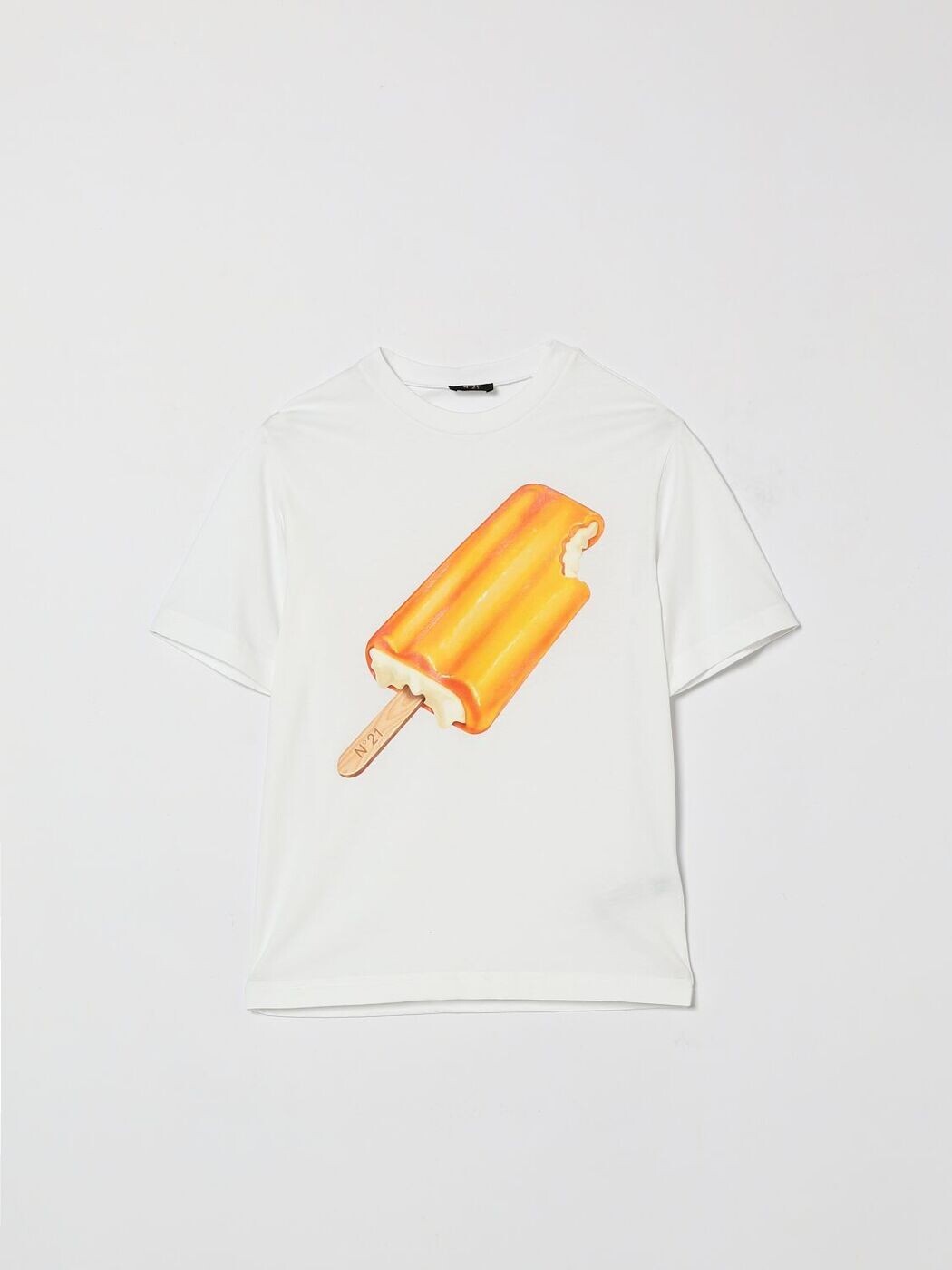 ヌメロ ヴェントゥーノ N 21 ロング捩りプルオーバー プルオーバー ボーイズ 白いこと Long sleeve t-shirts N210CEN0080 関税 貨物輸送無料 2026SS gi